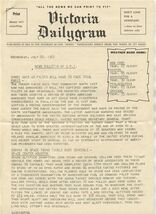 Victoria Dailygram Printed at Sea July 20, 1966 All the News We Can Prin... - $13.86