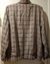 Alfred Dunner Vintage Plaid Jacket Tan Black Red Sz 14 Button Down Elastic Waist - £20.58 GBP