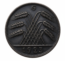 1923 G German 5 Rentenpfennig Restrike Art Medal gettone da collezione - $18.57 CAD