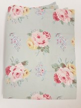 Ralph Lauren Blue Floral Roses Sheet Bedding TWIN FLAT Cottage Country Vintage - $128.88