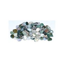1 Lb Agate, Moss Tumbled Chips 7-9Mm - $18.23
