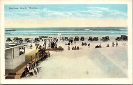FL Florida Daytona Beach 1930s Vintage Postcard Vintage Cars sunbathers a3 - £17.76 GBP