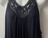 Lane Bryant Sleeveless Beaded  Maxi Dress Womens Plus Size 18/20 Black Knit - $18.94