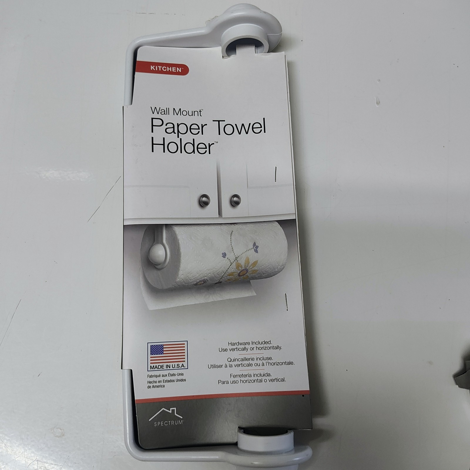 Wall Or Under Cabinet Mount Paper Towel Holder Easy Install, Hardware In... - $8.59