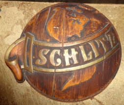 1968 15&quot;diameter plastic + cardboard schlitz globe 3D beer sign good used - $29.69