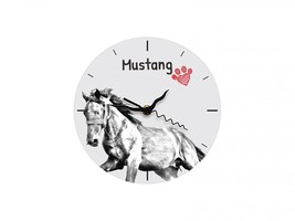 Mustang , Free standing MDF floor clock with an image of a horse. - $17.99
