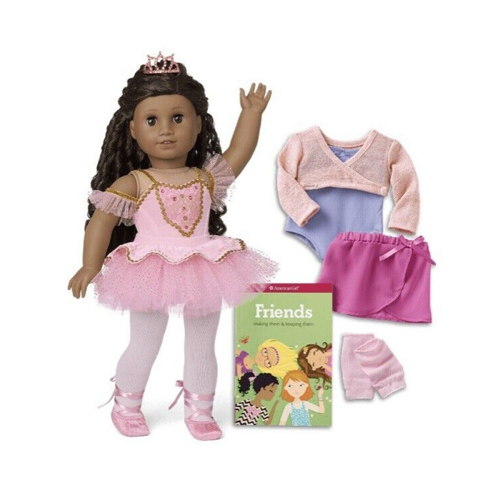 American Girl TRULY ME SPARKLING BALLERINA 18 INCH DOLL SET NEW Black Hair - $139.87