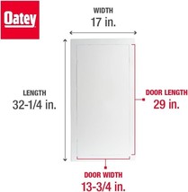 Oatey ® 34044 Plastic Access Panel,  14&quot; W x  29&quot; L, White - $553.43 MXN