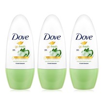 Dove Go Fresh Cucumber Roll-On Anti-Perspirant Deodorant 50 ml - Pack of 3 - £18.37 GBP