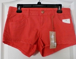 Rewind Coral Lace Trim Shortie Shorts Women&#39;s JUNIORS Sz. 9 NWT MSRP $36... - $17.72