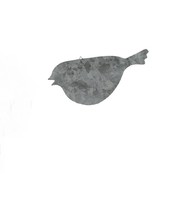 Scratch &amp; Dent Galvanized Finish Bird Silhouette Metal Hanging Ornament - £12.32 GBP