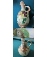 Ewer Vase  Bisque Porcelain Floral Chinese 7&quot; Pick One - $102.57 CAD