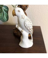 Vintage 80’s White Porcelain Parrot with Gold Accents  MCM mid century m... - $67.10 CAD