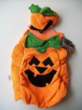 NWT M Dog Unisex Jack&#39;O Lantern Outfit Hat Costume BOOTIQUE Pumpkin Halloween - £6.75 GBP