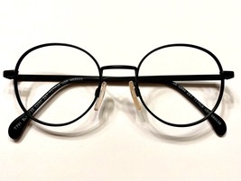Vintage Matte Black Round Titmus T701 Metal Eyeglasses Made in USA - £62.29 GBP