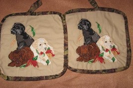 Dog Potholders, machine embroidered - £12.78 GBP
