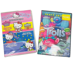 Trolls Party Edition Sing AlongTroll Talk And Hello Kitty 3 Dvd Collection New - £23.97 GBP