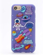 Astronaut Case for SE 2022 SE 2020 3D Cute Cartoon Purple Astronaut Case Kids Gi - £21.01 GBP