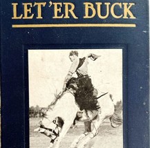 1921 Let&#39;er Buck Round Up Book Cover For Crafts Collectibles Horse Art E4 - £10.21 GBP