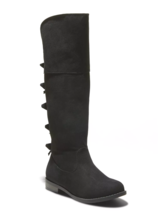 Cat &amp; Jack Negro Cuero Imitacion Leora Cremallera Tobillo Botas de Montar - $20.04