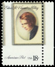 1926, Mint NH Color Shift Error 18¢ Millay Stamp - Stuart Katz - $40.00