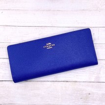 Coach Slim Wallet in Sport Blue Leather C3440 New With Tags - £177.62 GBP