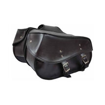 Vance Leather Large 2 Strap Plain Saddle Bag - 713899 - €110,13 EUR