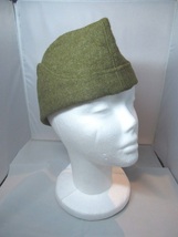 Vintage 1960s Danish army brown wool side cap military hat garrison forage dip - $13.50
