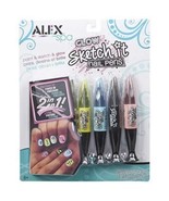 Alex Spa Glow Sketch It Nail Pens Girls Fashion Activity FAST SHIPPING - £11.79 GBP