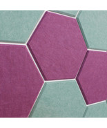 Hexagon Decorative Acoustic Panels - Seafoam Green and Purple (12 Pieces) - £27.52 GBP