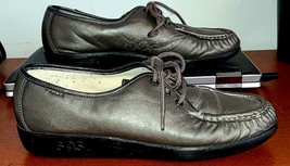 SAS Bronze Leather Moc Toe Women&#39;s Sz.  8 Shoes Lace-Up - £19.63 GBP