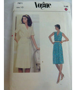 Vintage Vogue 7971 Sewing Pattern Size 10 Wrap Dress Very stylish design... - $12.21 CAD