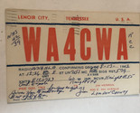Vintage CB Ham radio Card WA4CWA Lenoir Tennessee 1962 - £3.93 GBP