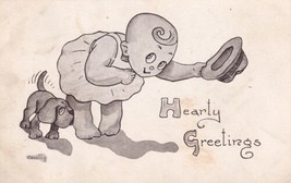 Hearty Greetings Cavally Kids Series 1913 to Centerville KS Postcard B34 - £2.35 GBP