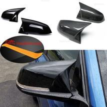2 Pieces Rearview Mirror Cover Cap Carbon Black For Bmw Series 1 2 3 4 X M 220i - £15.71 GBP