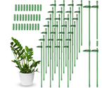 60 Pcs Adjustable Plant Support Stakes  Single Stem Support 12 Inch (Green) - £35.17 GBP