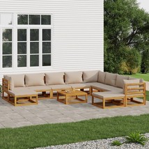  Garden Lounge Set Taupe, Natural Wood - $2,251.23 CAD