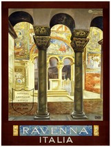 Vintage Italian POSTER.Home wall.Ravenna Italy.Room art House Decor.720 - £13.77 GBP+