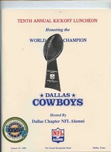 1993 Kickoff Luncheon Honoring World Champion Dallas Cowboys With Signatures  - £77.37 GBP