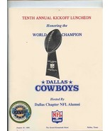 1993 Kickoff Luncheon Honoring World Champion Dallas Cowboys With Signat... - £77.37 GBP