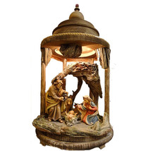 Christmas Nativity Wooden Lantern, Church supplies, Religious Catholic c... - £522.45 GBP