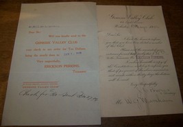 1906 GENESEE VALLEY CLUB HUNTING SHOOTING MEMBERSHIP DOCUMENT DUES ROCHE... - $9.89
