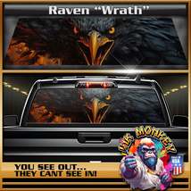 Raven &quot;Wrath&quot; - Truck Back Window Graphics - Customizable - $58.95+