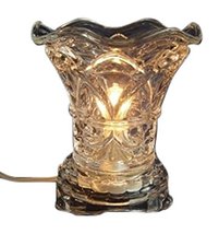 l&amp;v ELECTRIC TART BURNER AROMA LAMP OIL WARMER DIMMER SWITCH CLEAR - £14.15 GBP