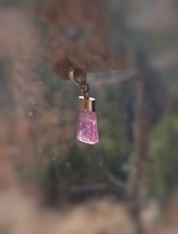 Pink Tourmaline, Terminated Cap .925 Sterling Pendant, Afghanistan, Dangle 4.9Ct - £25.76 GBP