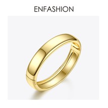 Blank Wide Cuff Bracelets For Women Accessories Gold Color Simple Minimalist Ban - £39.40 GBP