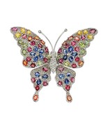 Zaffiro, Diamante, e Oro Spilla 8.5 Carato Incastonato IN 18k Oro Bianco - $86,161.14 MXN
