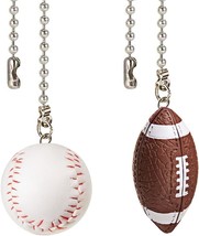 12&quot; Baseball And Football Extender Ornaments Pendant Fan Pulls Set For Ceiling - $26.99