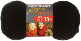 Bernat Softee Chunky Yarn-Black - £12.54 GBP