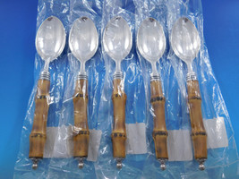 Tahiti by Buccellati Sterling Silver Dessert Spoon Set of 5 Bamboo 7 3/8... - $1,509.75
